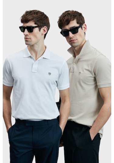 Lufian Erkek T Shirt 111040206s2 Beyaz-ekru Beyaz - Bej