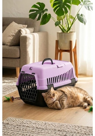 Evcil Hayvan Kedi Köpek Taşıma Sepeti Orta Boy