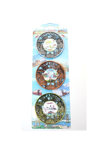 İstanbul Temalı Metal Magnet 3'lü Set Alk2891 -