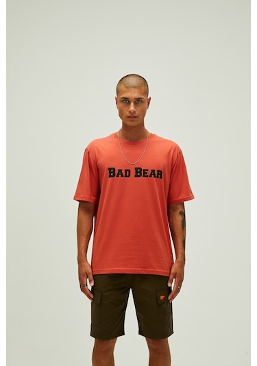 Bad Bear Title Oversize T-shirt Ginger Tarçın Baskılı Erkek Tişört-tarçın Tarçın