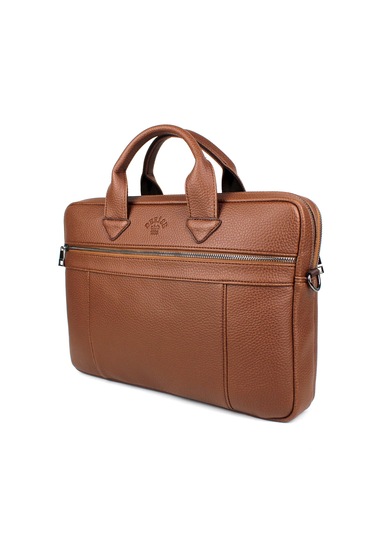 Unisex Taba Çok Bölmeli 14 İnç Evrak Ve Laptop Çantası