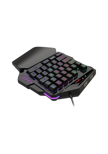 Carrier "hxsj V500 Tek Elle Oyun Klavyesi - Rgb Aydınlatmalı,
