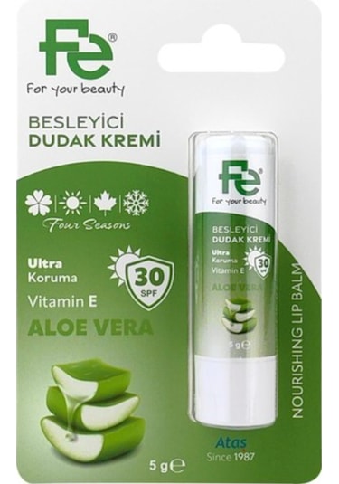Fe Aloe Vera Özlü Besleyici Dudak Bakım Kremi SPF30 5 G