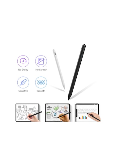 İpad İçin Yp0016 Yanlış Dokunma Önleyici Manyetik Kapasitif Stylus Kalem Siyah