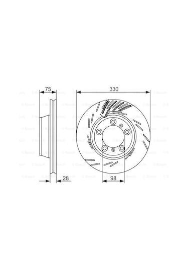 Porsche Panamera 3.0 2011-2016 Bosch Arka Disk 2 Adet N11.3510