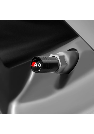 Siyah-a3-4 Adet/takım Metal Araba Jant Lastik Vana Kapakları Kök Kılıf Kapakları Audi Sline A1 A3 A4 A5 A6 A7 A8 Q3 Q5