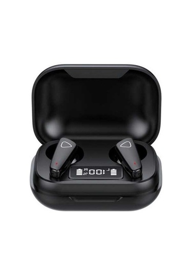 Primepickings Bt 5.0 Kablosuz Spor Kulaklık, Mini İki Kulaklı, Şarj Kutusu, Led Ekran, Ergonomik, Black