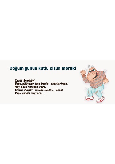 Doğum Günün Kutlu Olsun Moruk Hediye Kupa Love Bug-t Beyaz