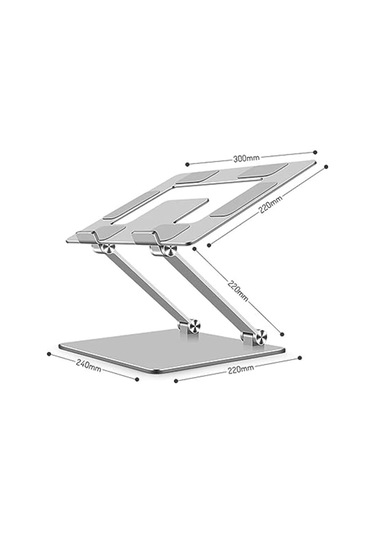 Bilgisayar Stand Dizüstü Bilgisayar Stand Katlanabilir Metal Yüksek Isı Dispidasyon Standı Ergonomik Gümüş