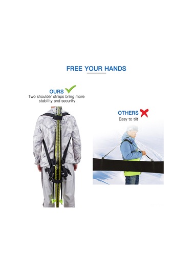 Geeksen Nylon Kayak Taşıma Kayışları: Çift Askılı, Melanjlı, Omuz Ve El Taşımı 240x3.8 Cm Siyah Siyah