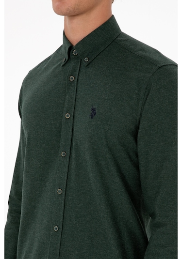 U.s. Polo Assn. Erkek Koyu Yeşil Gömlek Basic 50316721-vr079 Koyu Yesıl