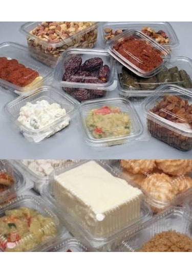 Plastik Saklama Kabı 2000 G 100 Adet Kapaklı Sızdırmaz Kap