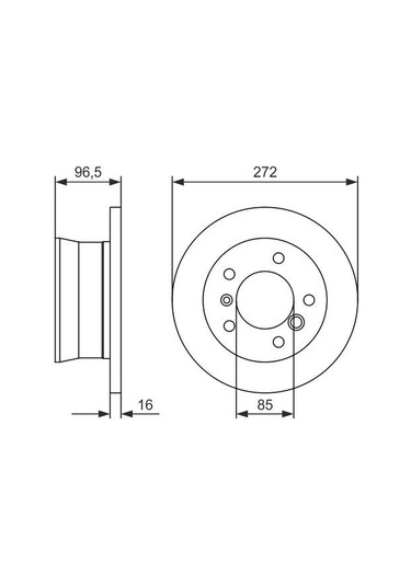 Mercedes Sprinter 316Cdı 2.7 2000-2006 Bosch Arka Disk 2 Adet