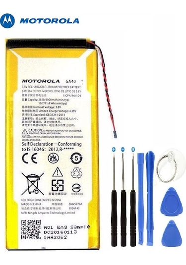 Motorola G4 Xt1625 G4 Plus Xt1622 Pil Batarya Ga40+Tamir Set