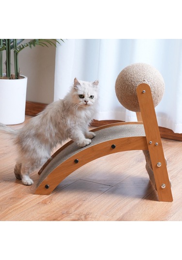 Suntek R Şekilli Kedi Tırmığı Top Oyuncaklı Tırmalama 50x25x50cm