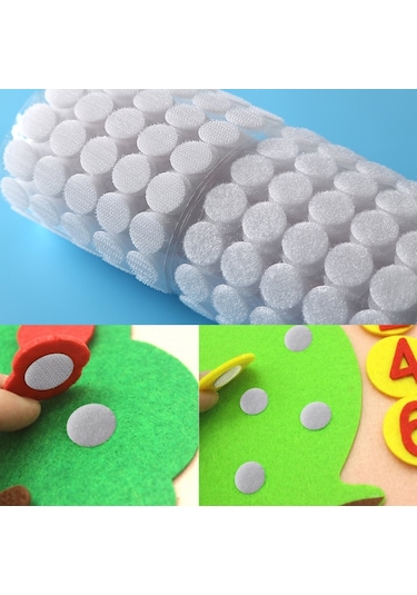 3000 Adet 1,5 Cm Cırt Bant Yuvarlak Arkası Yapışkanlı