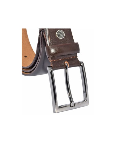 3.5 Cm. Klasik Hakiki Deri Düz Renk Kemer Koyu Kahve Kahverengi