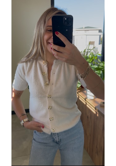 Elif Tarakçı Butik Beyaz Yumoş Ceket Beyaz