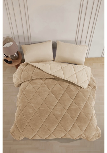 Formeya Lüx Welsoft Çift Taraflı Çift Kişilik Yorgan Bej