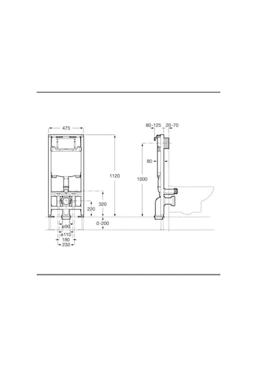 Roca Gömme Rezervuar Alçıpan Duvar İçi A890070020