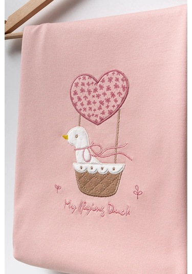 Sevimli Ördek Desenli 10 Parça Kutulu Yenidoğan Hastane Çıkışı Zıbın Seti Pembe