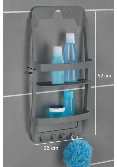 Saban Plastik Banyo Rafı Gri Diğer