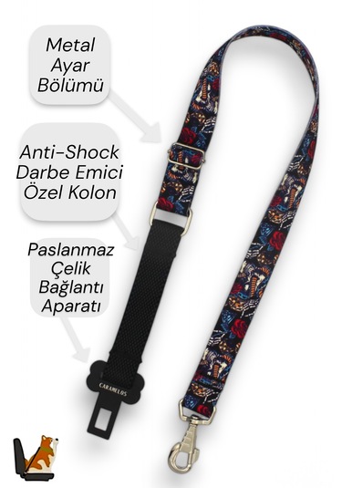 Caramelos Kedi Ve Köpek Araç Emniyet Kemeri , Araç Tasması Gl