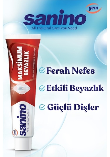 Sanino Maksimum Beyazlık Diş Macunu 75 ML