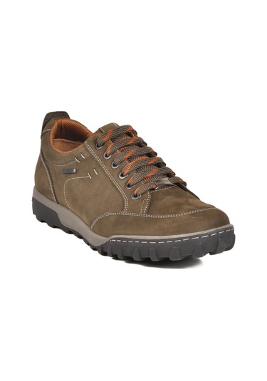 Haki Hakiki Deri Su İtici Erkek Outdoor Ayakkabı 2518 M Haki
