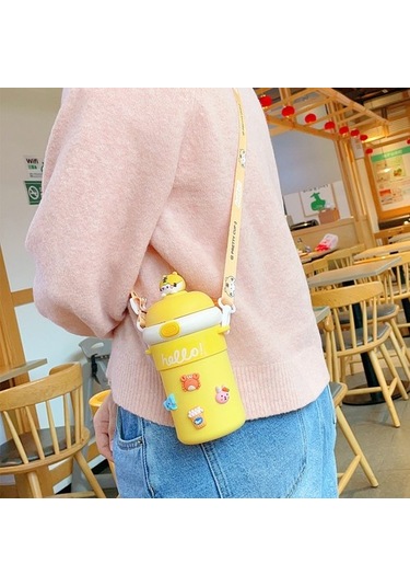 Öğrenci Süper Sevimli Cam Bardağı Geçer Ve Hasır Fincan Ins Tarzı Kız Yüksek Bir Görünüme Sahiptir Ve Küçüktür Dango Su Bardağı 500ml Ogpcqj Diğer