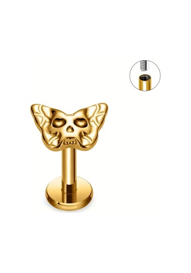 Willowhaven 1 Adet Hipoalerjen Titanyum Kulak Burun Dudak Piercing Uniseks Parti 1.2x8mm Altın Altın