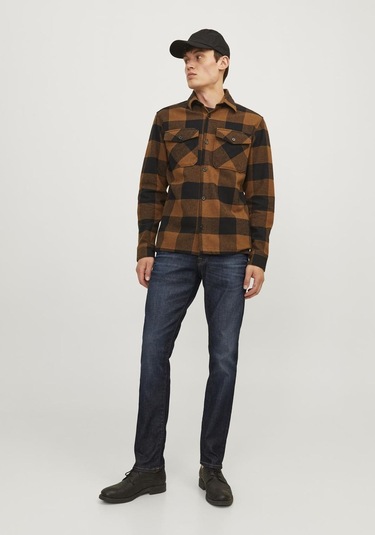 Jack & Jones Erkek Glenn 919 Slim Fit Jean 12259815 Blue Denim