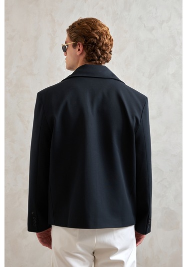 Hyman Erkek Oversize Blazer Ceket Lacivert