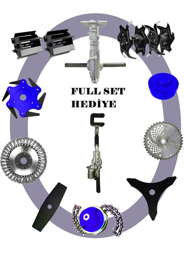 Eisenn ST900 Sırt Tırpan + Çapalama Seti + Zeytin Toplama 12 Parça Full Set