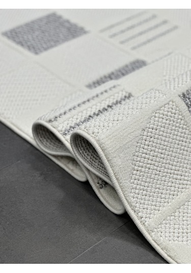 Woolen Halı Venis Bukle Halı 8804 Grı Renkli