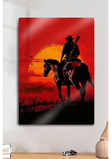 Metal Baskı Parlak Duvar Tablosu - Rdr2 - Red Dead Redemption 2, Oyun Posteri