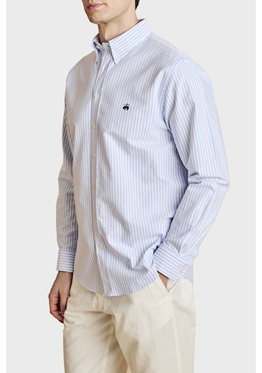 Brooks Brothers Erkek Gömlek Bbss26msh021145 Beyaz Mavi Beyaz - Mavi Brooks Brothers Erkek Gömlek Bbss26msh021145 Beyaz Mavi Beyaz - Mavi