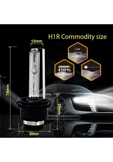 Vkemall D2s Xenon Far Ampulü 35w 6000k Işık Gücü Çift Paket Çok Renkli