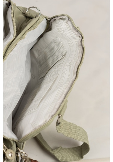 571 Krinkıl/klinkır Su Geçirmez İthal Kumaş Çok Gözlü Anne Okul Postacı El Omuz Çantası K. Bej 9-5c Koyu Bej