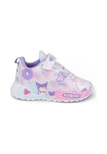 Kuromi 726 Kız Çocuk Işıklı Rahat Sneaker Beyaz