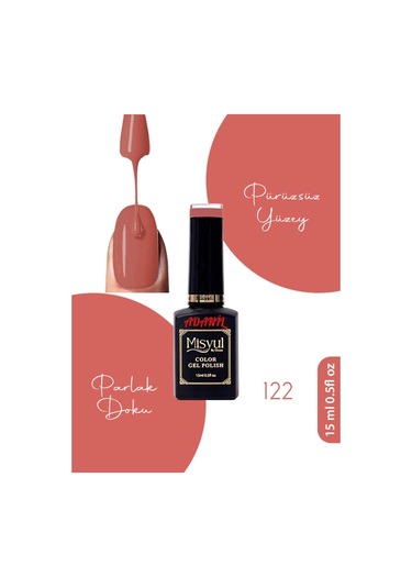 Adanil 15 ML Misyul Profesyonel Kalıcı Oje No:122
