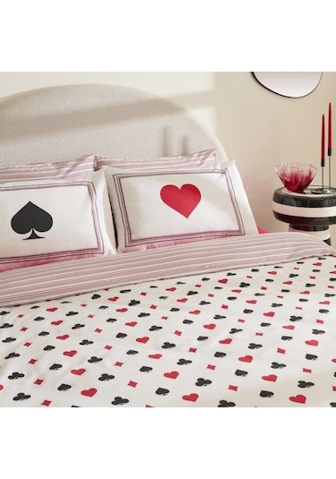 Sarah Anderson Chance Çift Kişilik Nevresim Takımı Beyaz Beyaz