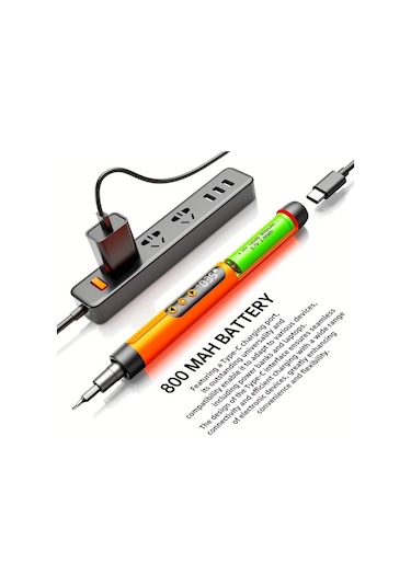 Xuweiwei Turuncu Dijital Ekran Sessiz Yüksek Torklu Şarj Edilebilir Lityum Bataryalı Usb Mini 46si 1 Arada Kablosuz Dijital Tornavida Seti -