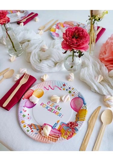 Albeta Hazırlık İçin Tek Kullanımlık Kağıt Tabaklar 50 Adet, 23 Cm 189611982 100 adet