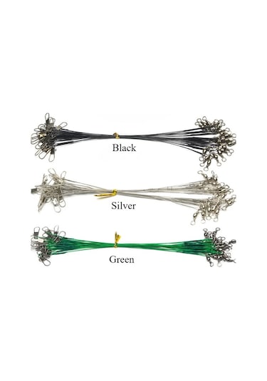 Techbloom Avlcoaky 100 Adet Paslanmaz Celik Green 5 91inch Olta Misina Hatti Swivel Ve Snap