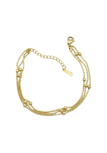 Çelik Üç Sıra Zincirli Top Bileklik