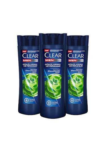 Clear Men Günlük Arınma ve Ferahlık Kepeğe Karşı Şampuan 3 x 350 ML