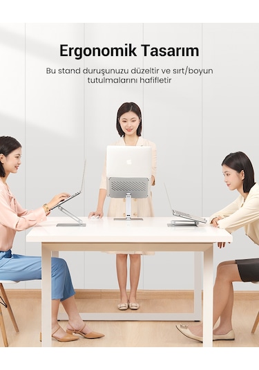 Ugreen Yükseklik Ve Açı Ayarlı Alüminyum Tablet Notebook Standı, 40291