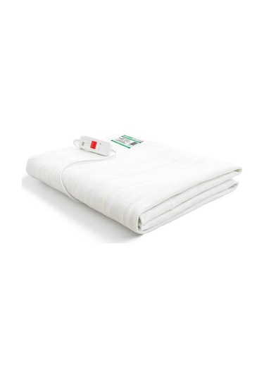 Omak Tek Kişilik Elektrikli Battaniye(90x145)-CE Kalite Belgeli Beyaz