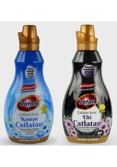 Vatan Komşu Çatlatan + Elti Çatlatan Yumuşatıcı 60 Yıkama 2 x 1440 ML